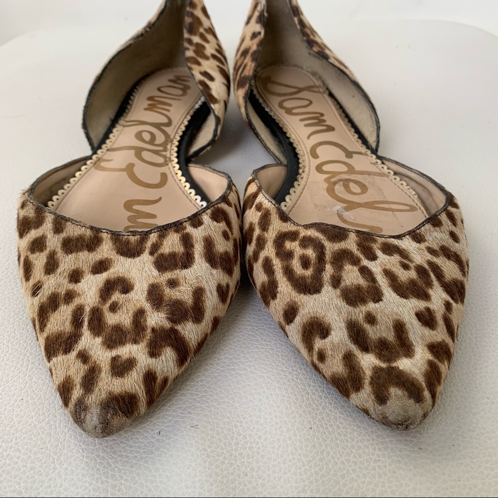 Sam Edelman Leopard Print Calf Hair Rodney D'orsay Slip On Flats